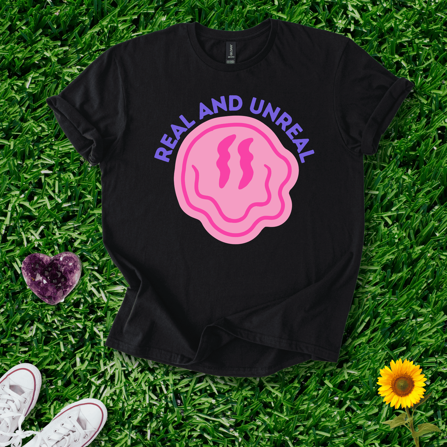 Printify T-Shirt Black / S Real and Unreal