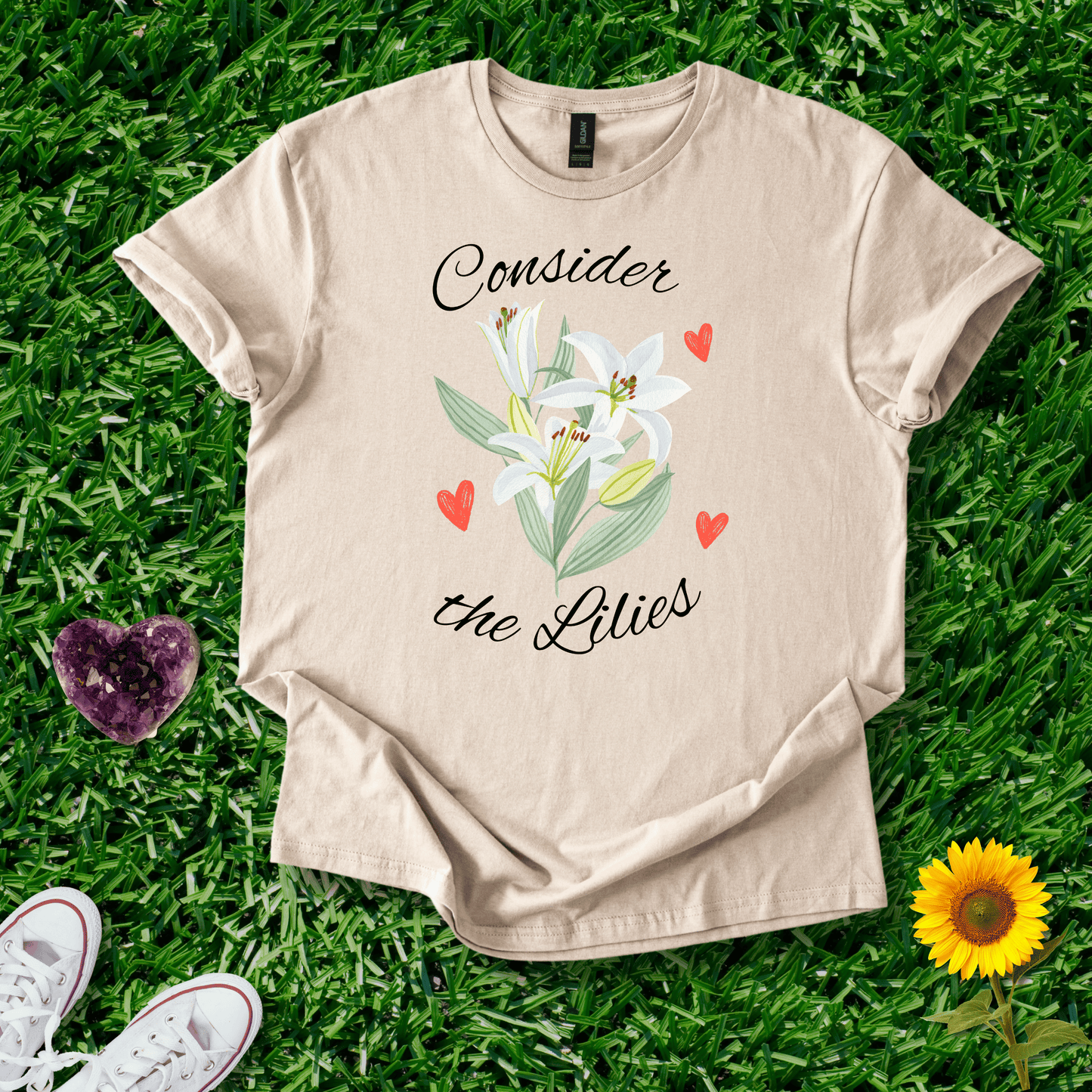 Printify T-Shirt Consider the Lilies