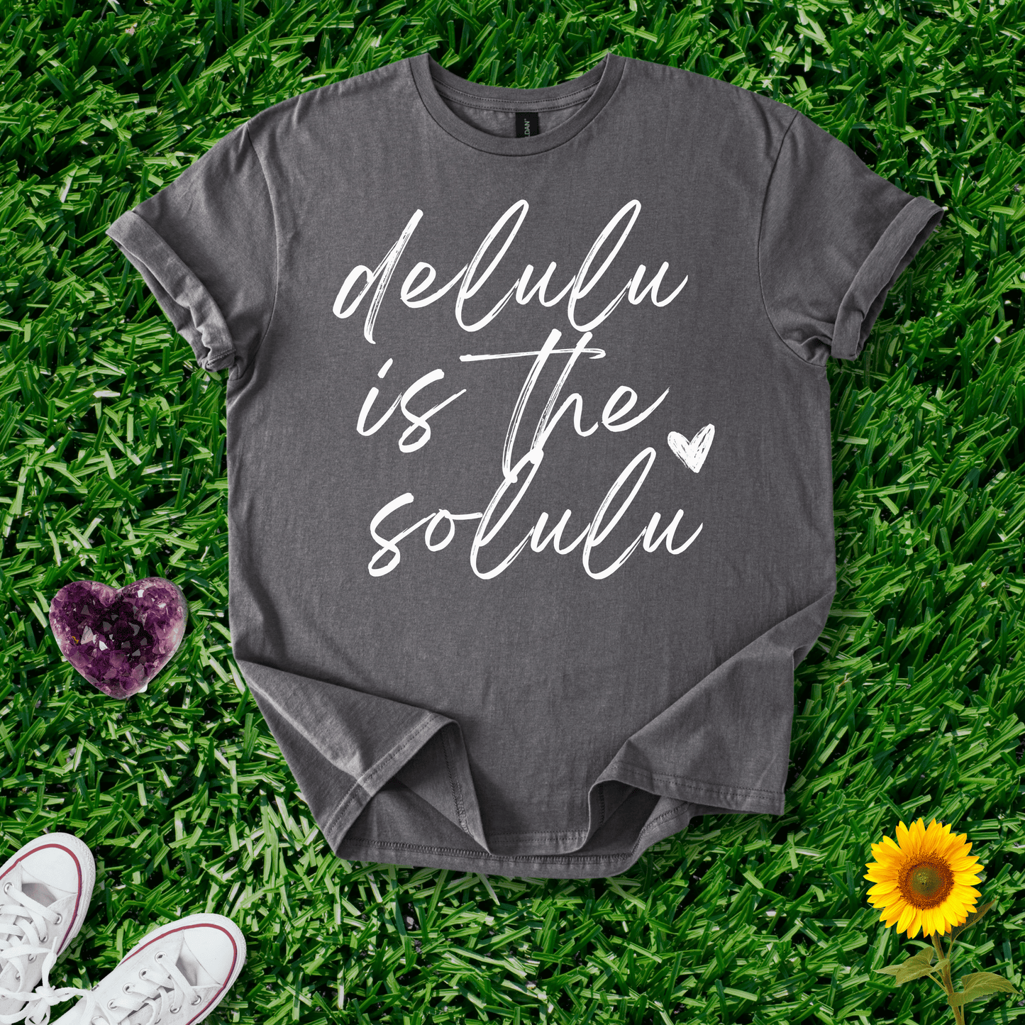 Printify T-Shirt Delulu Is The Solulu
