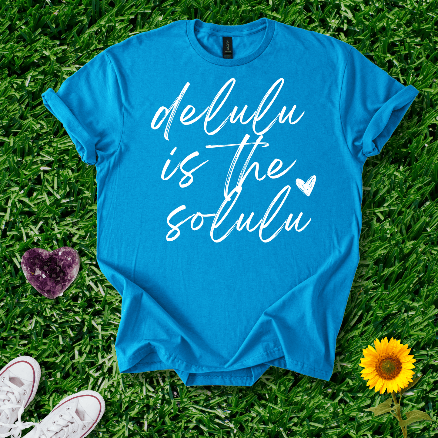 Printify T-Shirt Delulu Is The Solulu