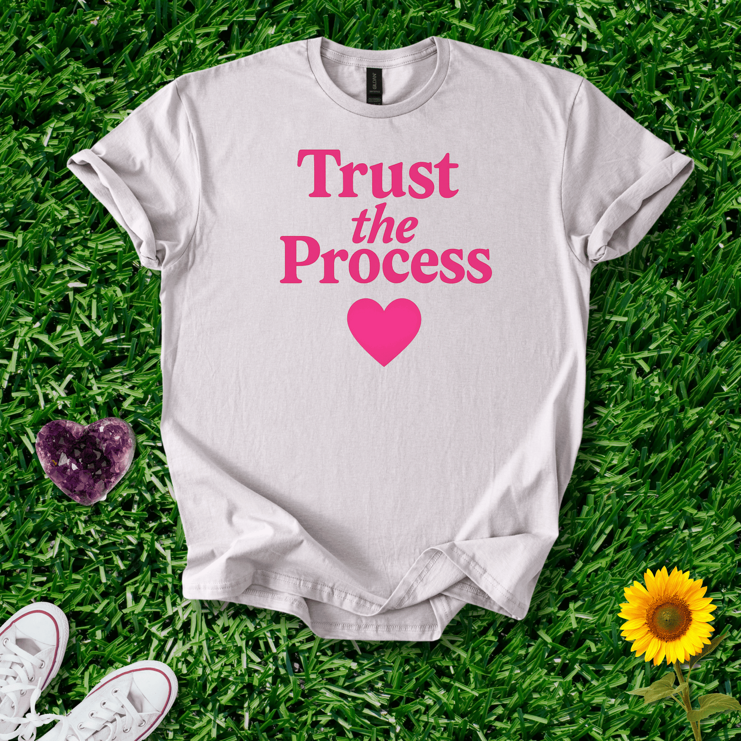 Printify T-Shirt Ice Grey / S Trust the Process