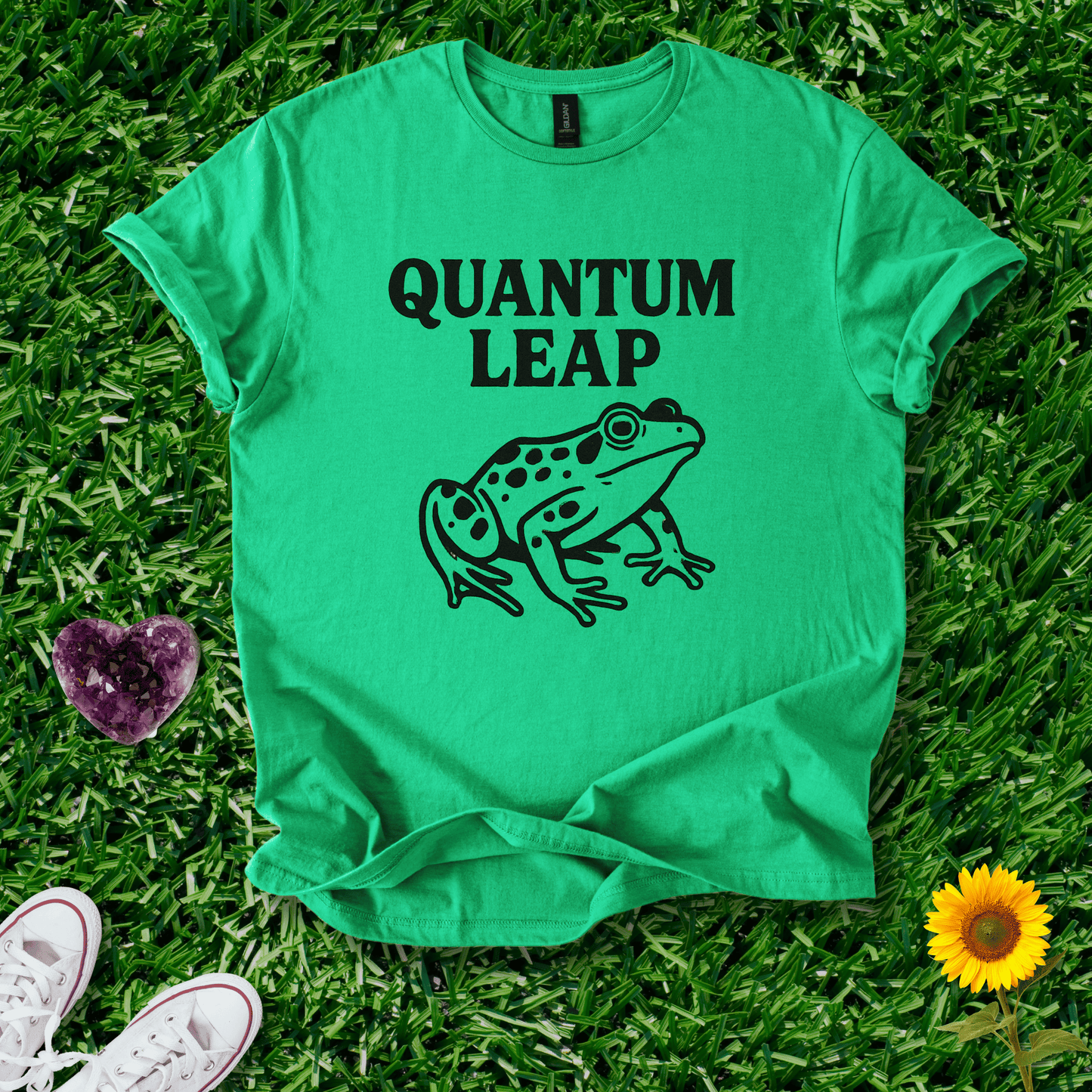 Printify T-Shirt Irish Green / S Quantum Leap Frog