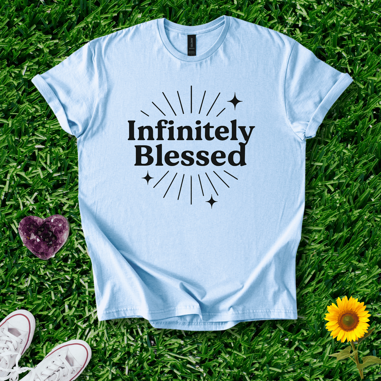Printify T-Shirt Light Blue / S Infinitely Blessed