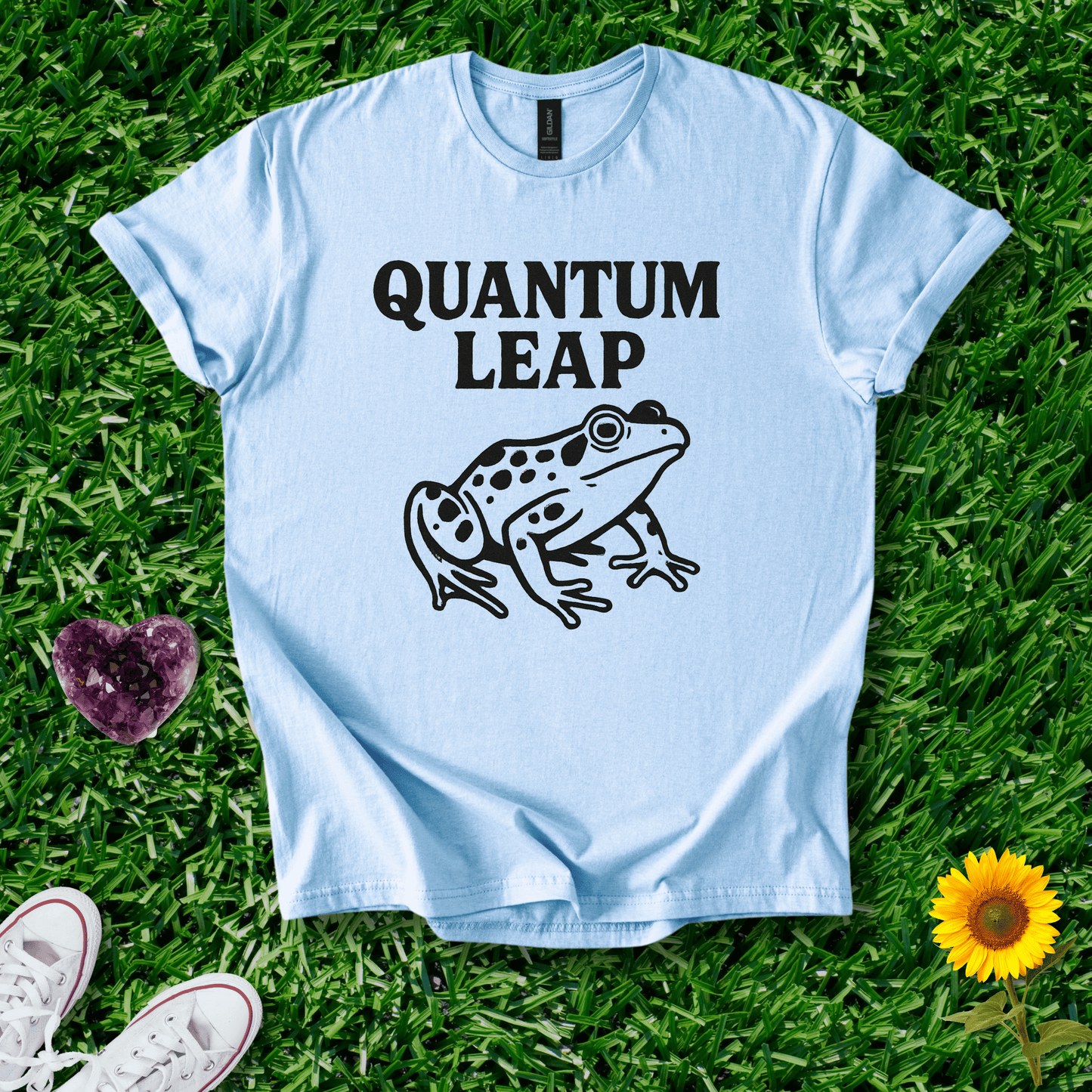 Printify T-Shirt Light Blue / S Quantum Leap Frog
