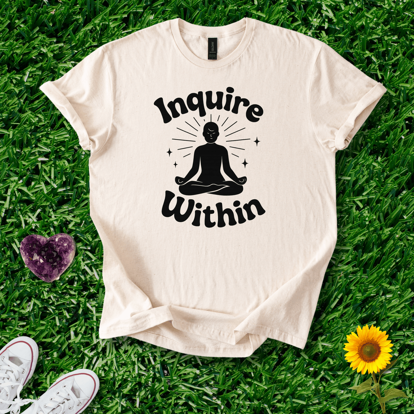 Printify T-Shirt Natural / S Inquire Within