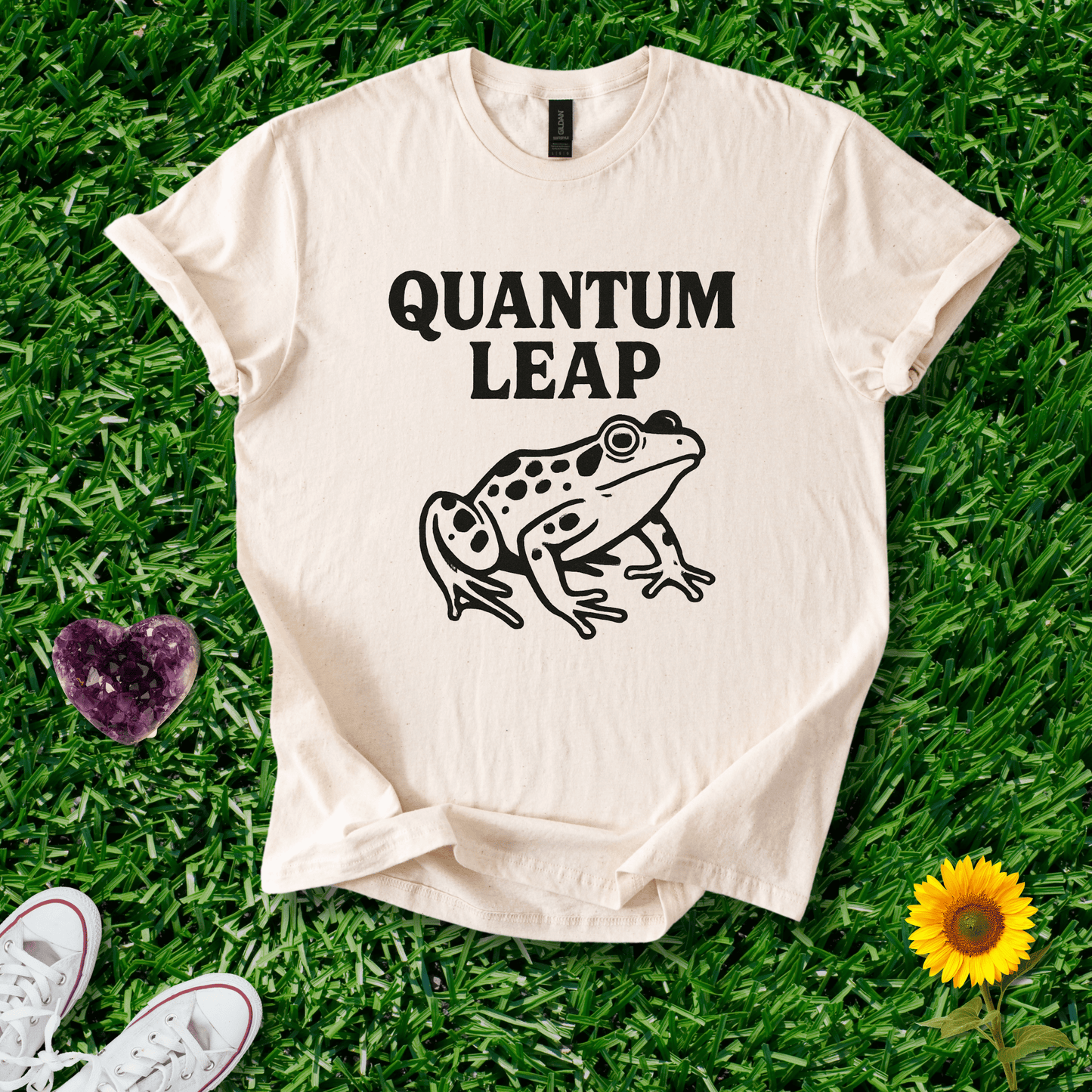 Printify T-Shirt Natural / S Quantum Leap Frog