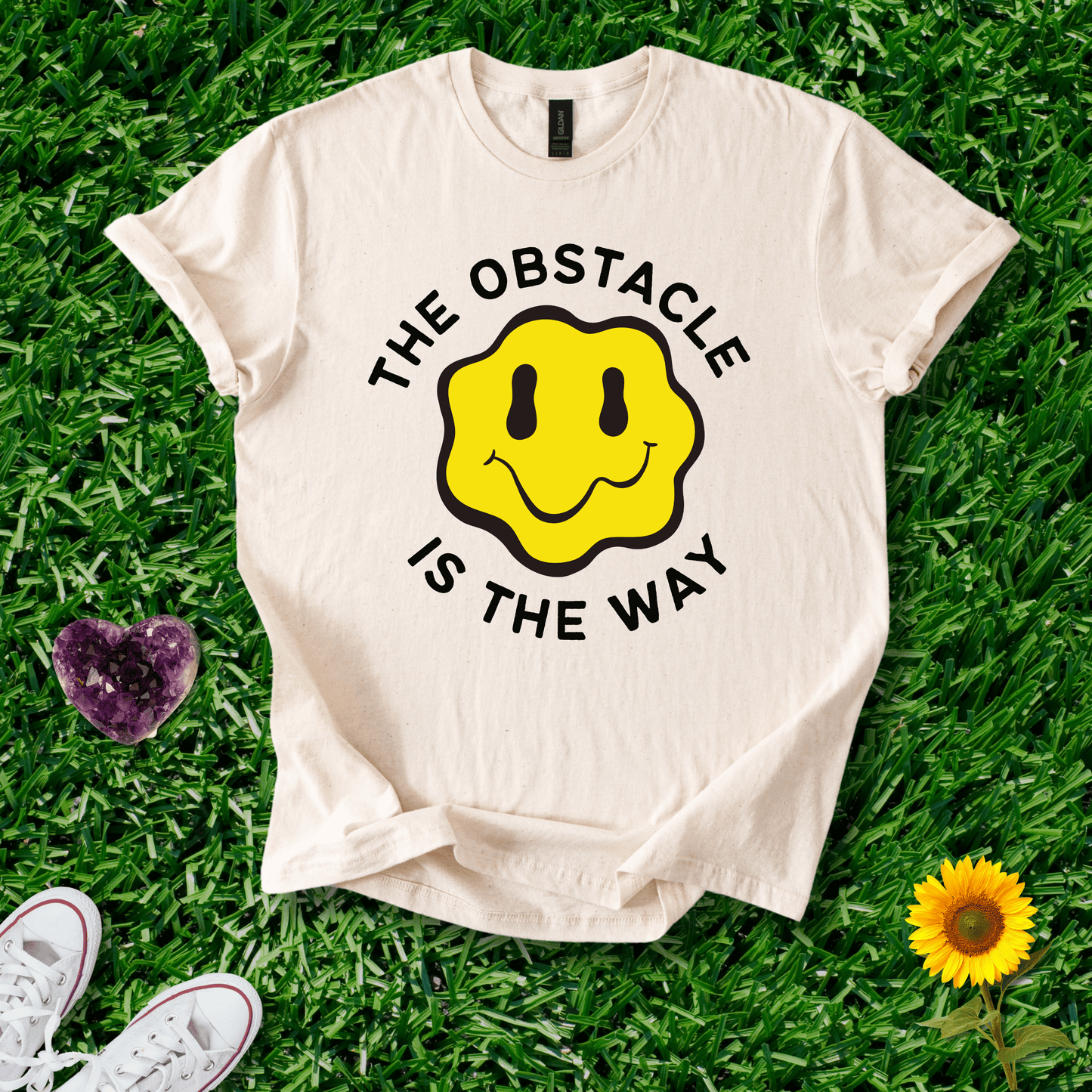 Printify T-Shirt Natural / S The Obstacle Is The Way