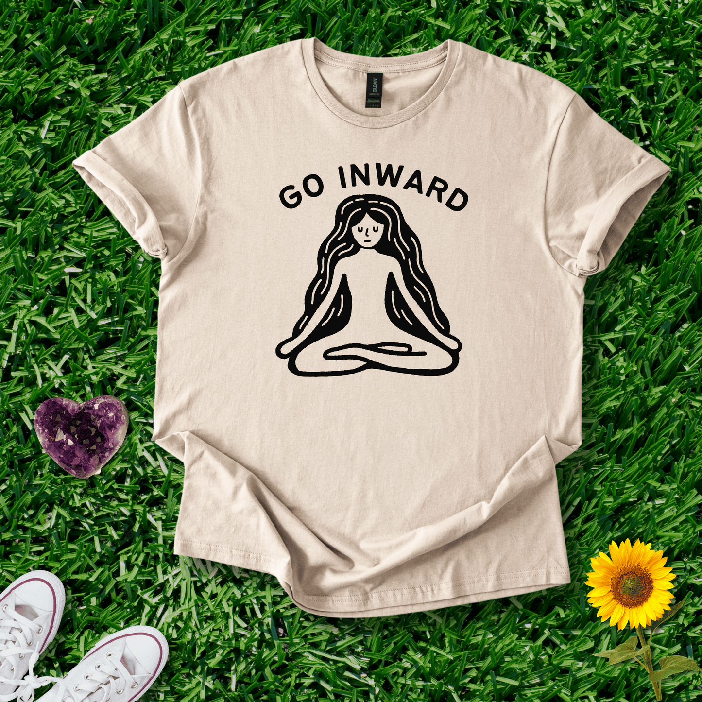 Printify T-Shirt Sand / S Go Inward