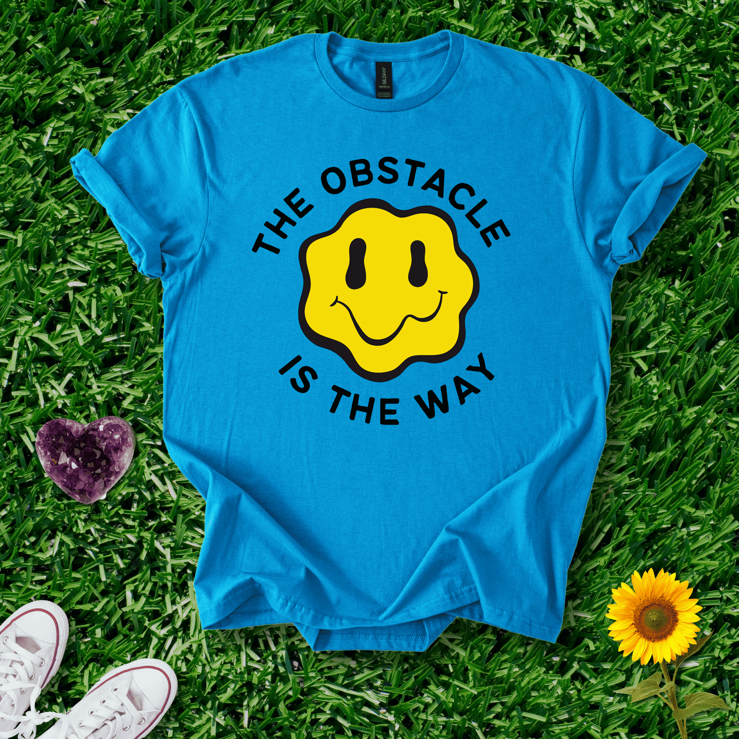 Printify T-Shirt Sapphire / S The Obstacle Is The Way
