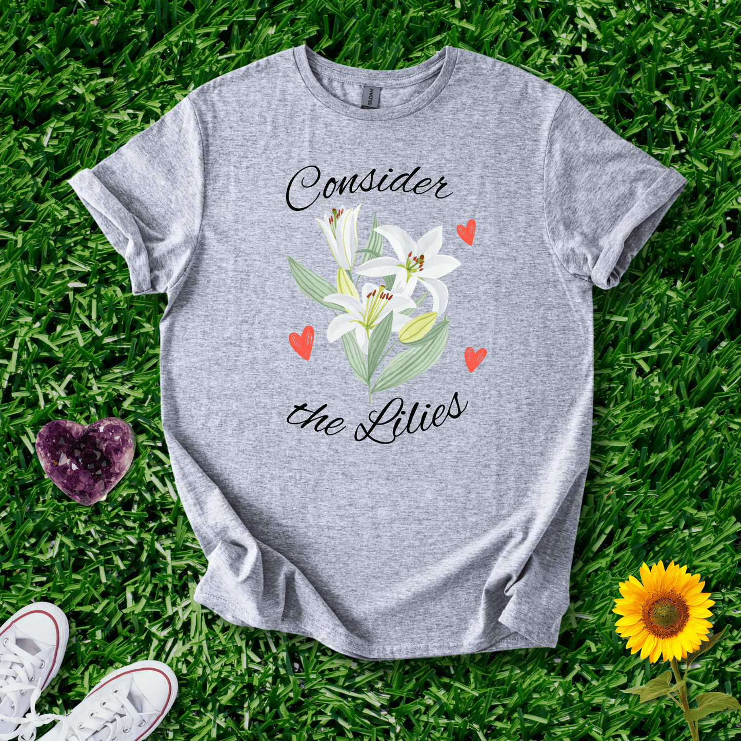 Printify T-Shirt Sport Grey / S Consider the Lilies