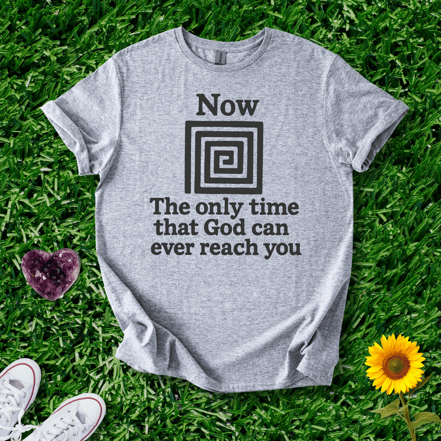 Printify T-Shirt Sport Grey / S God Is Now
