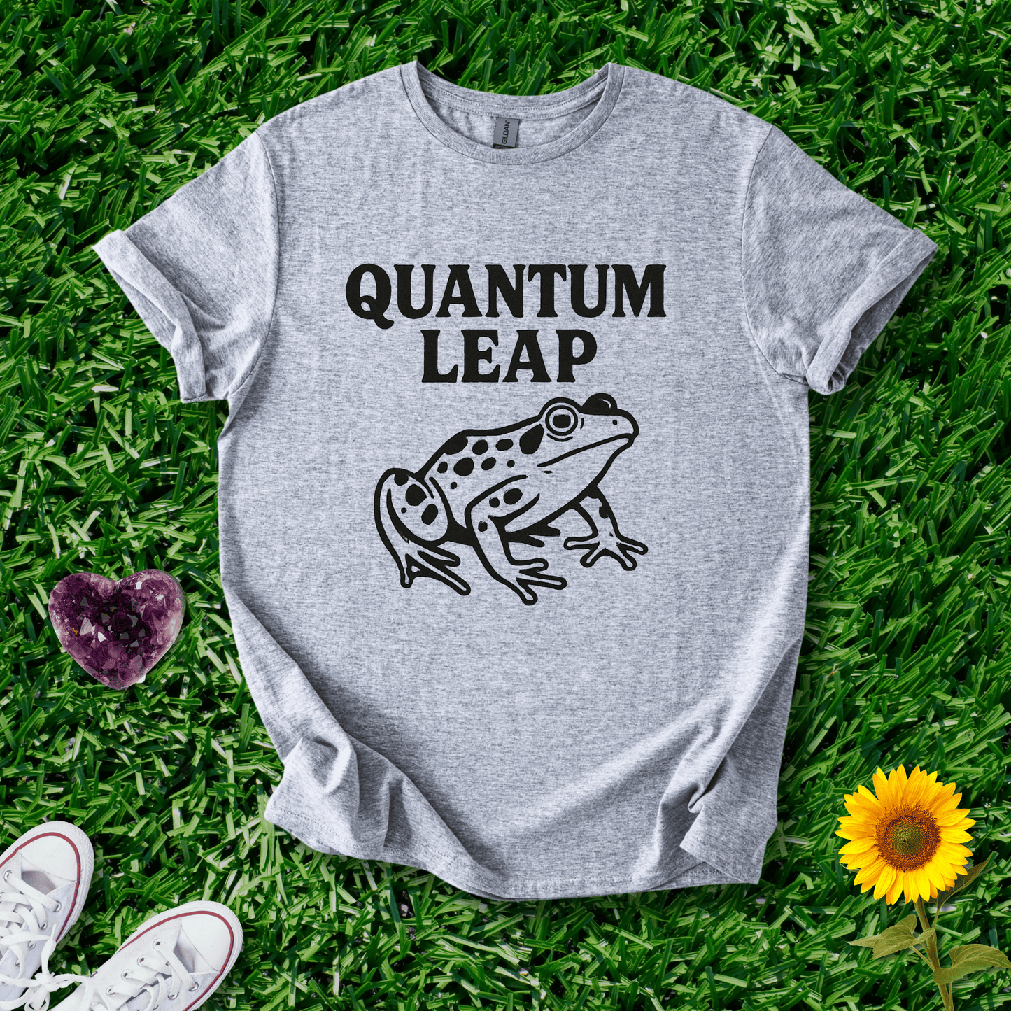 Printify T-Shirt Sport Grey / S Quantum Leap Frog