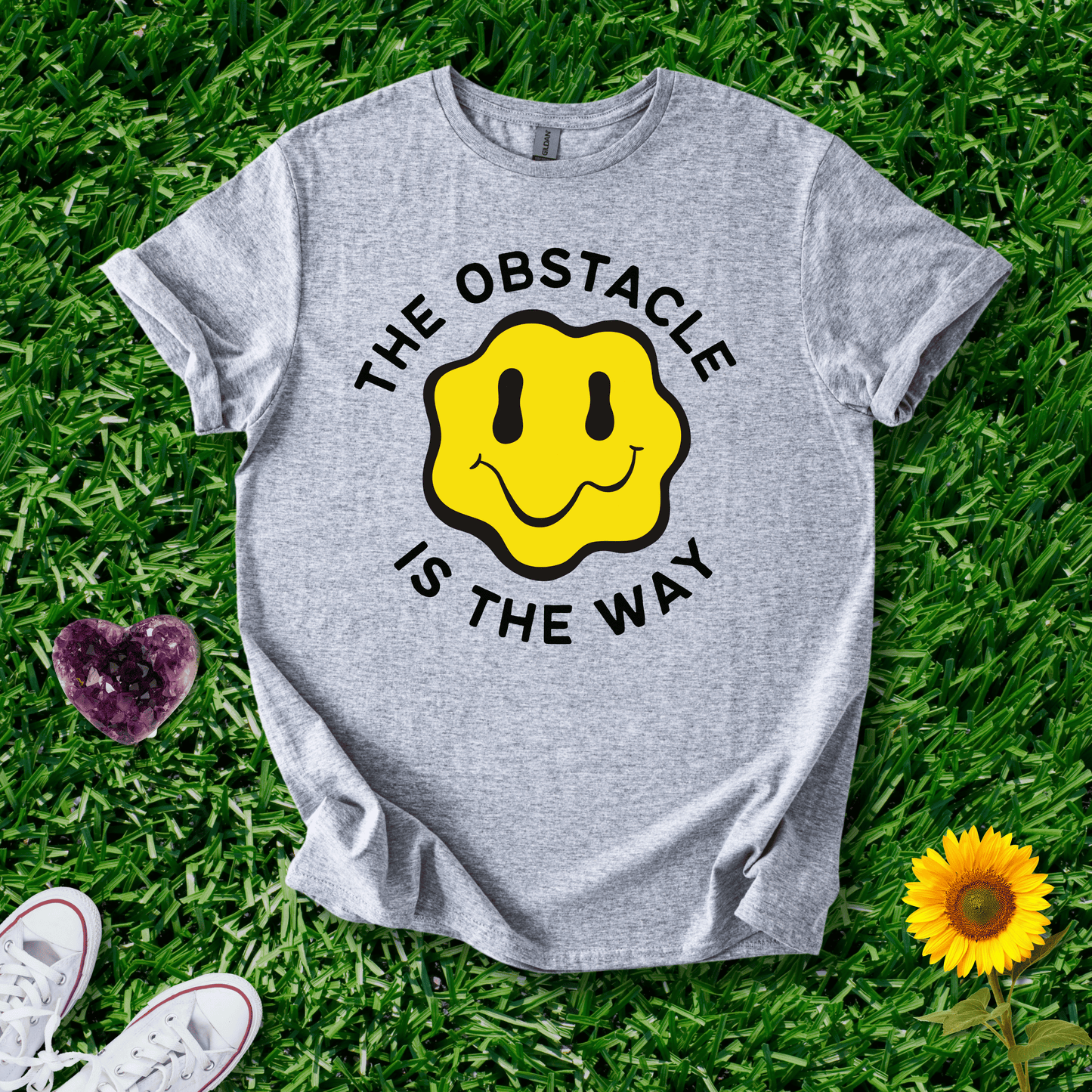 Printify T-Shirt Sport Grey / S The Obstacle Is The Way