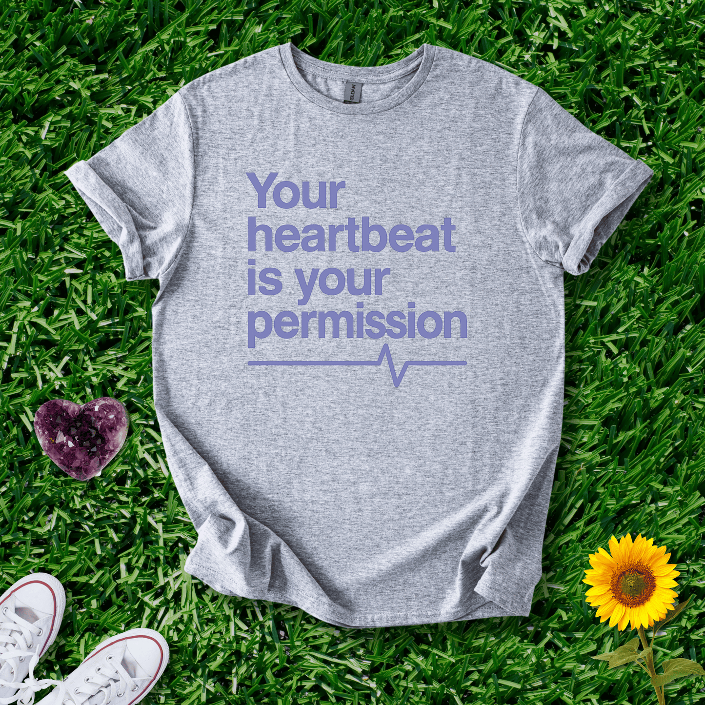Printify T-Shirt Sport Grey / S Your Heartbeat Is Your Permission