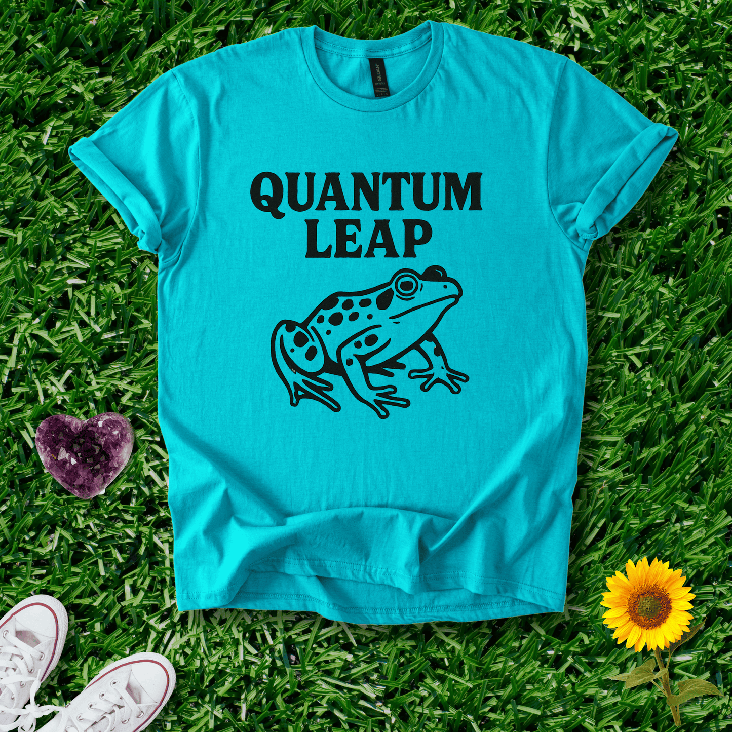 Printify T-Shirt Tropical Blue / S Quantum Leap Frog