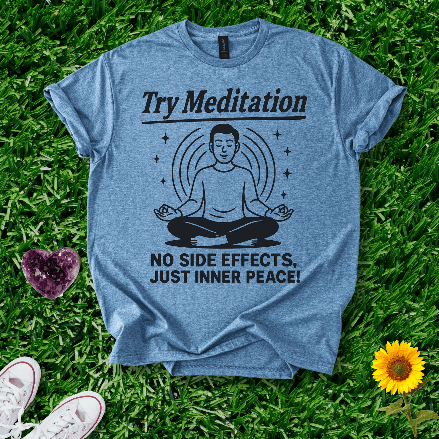 Printify T-Shirt Try Meditation