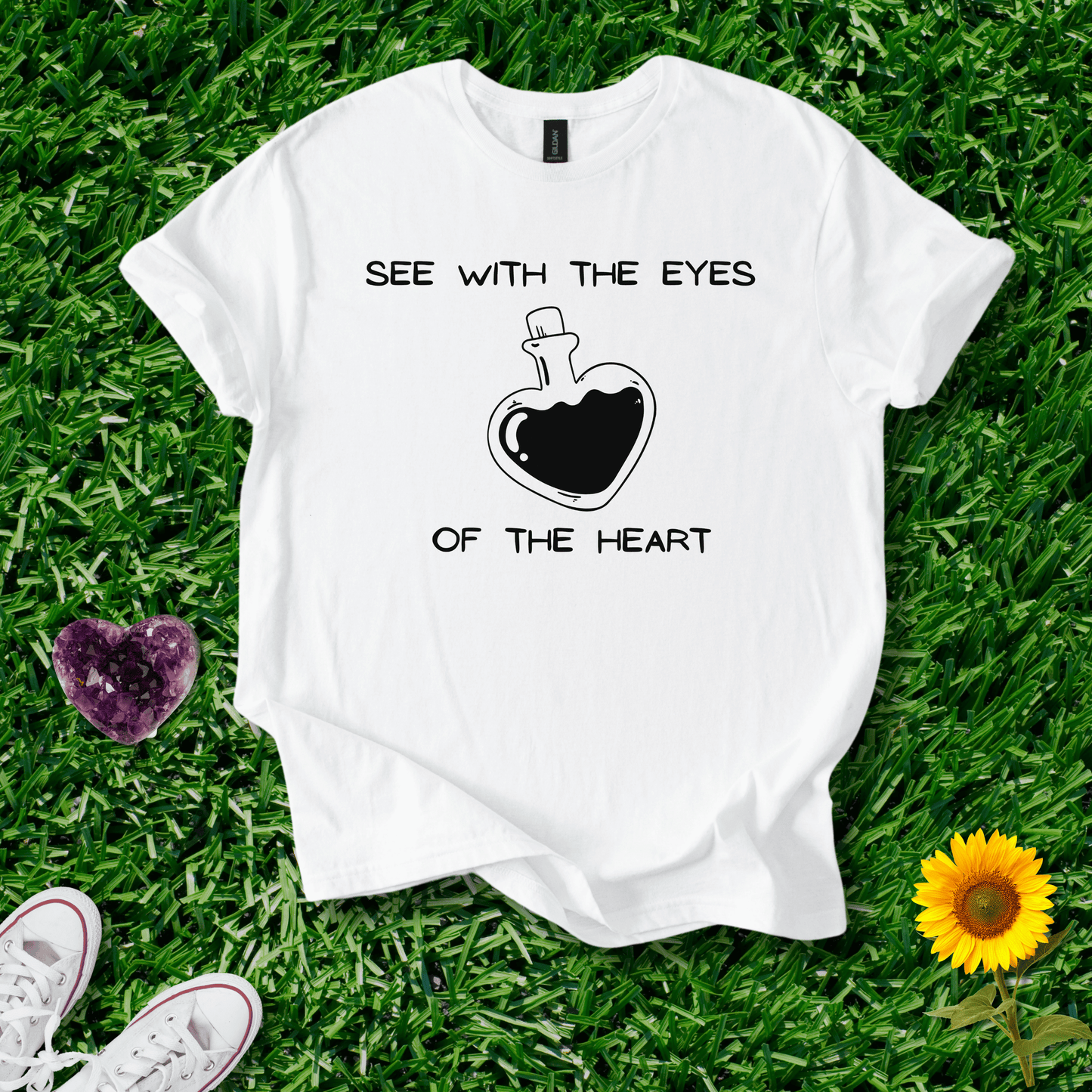 Printify T-Shirt White / S Eyes Of The Heart