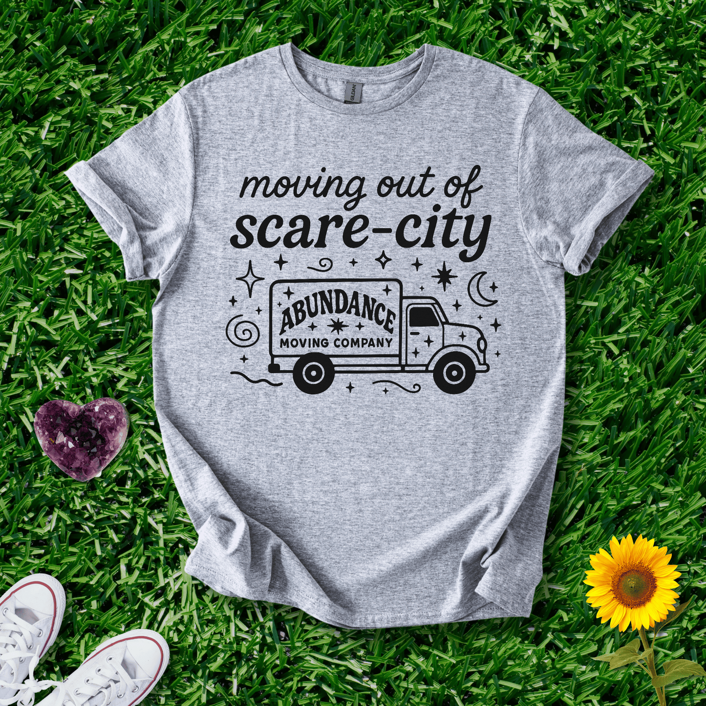 Printify T-Shirt XS / Sport Grey Moving Out Of Scarcity