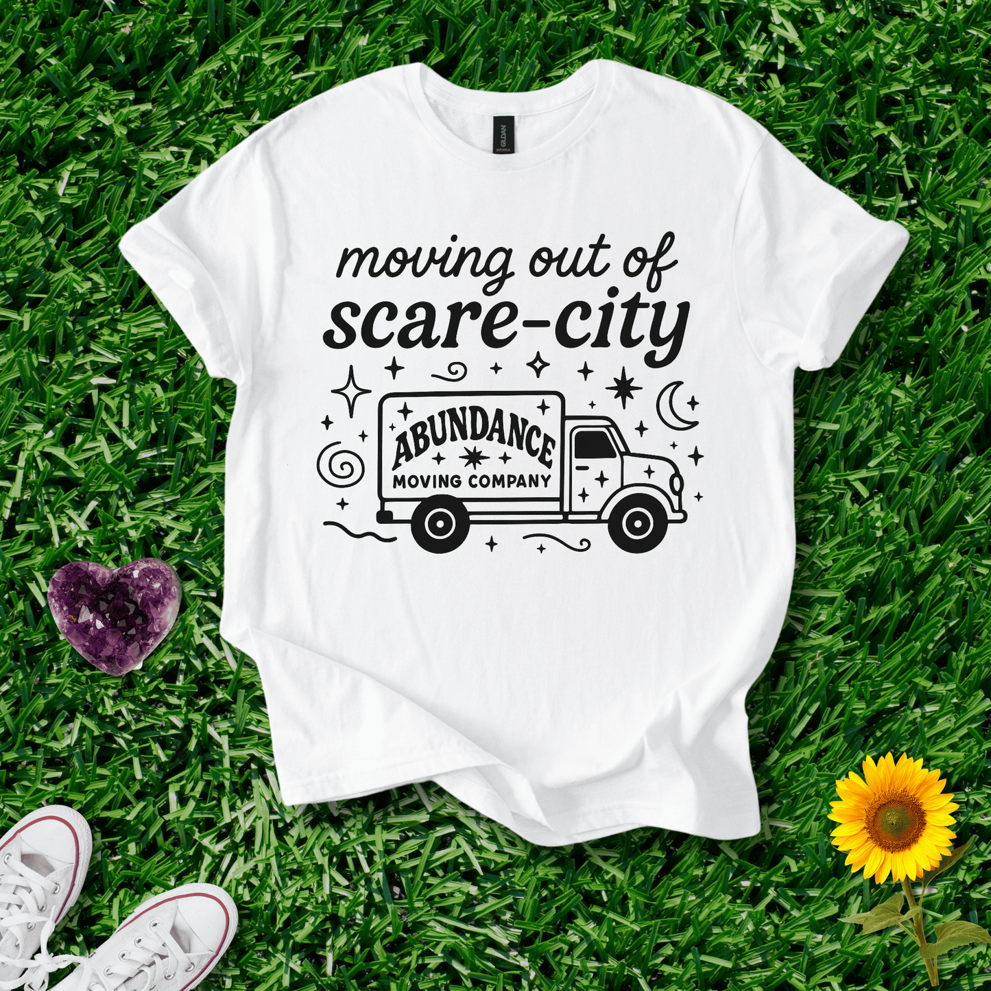 Printify T-Shirt XS / White Moving Out Of Scarcity
