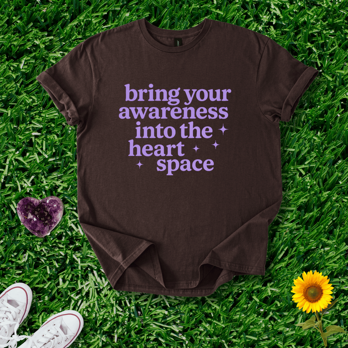 Printify T-Shirt Bring Your Awareness Into the Heart Space