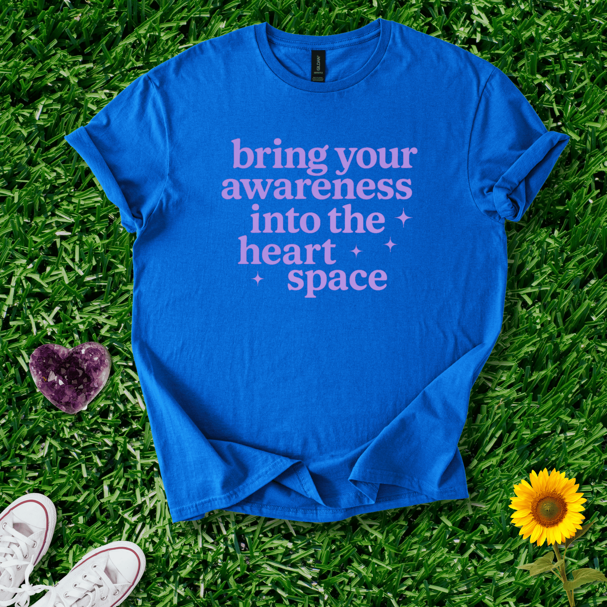Printify T-Shirt Bring Your Awareness Into the Heart Space