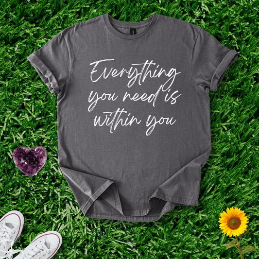 Printify T-Shirt Charcoal / S Everything Is Within You