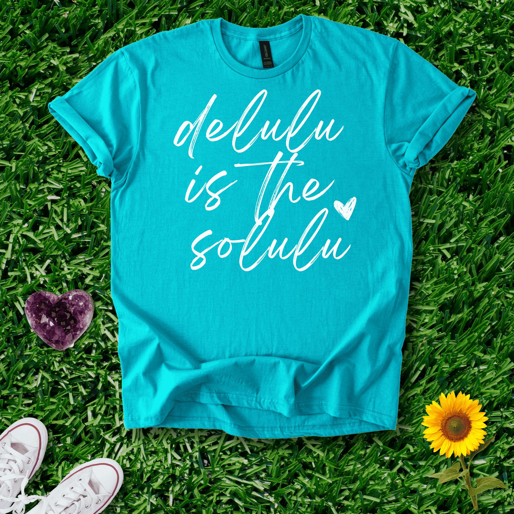 Printify T-Shirt Delulu Is The Solulu