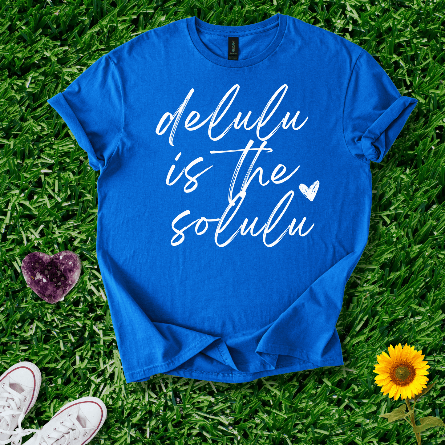 Printify T-Shirt Delulu Is The Solulu