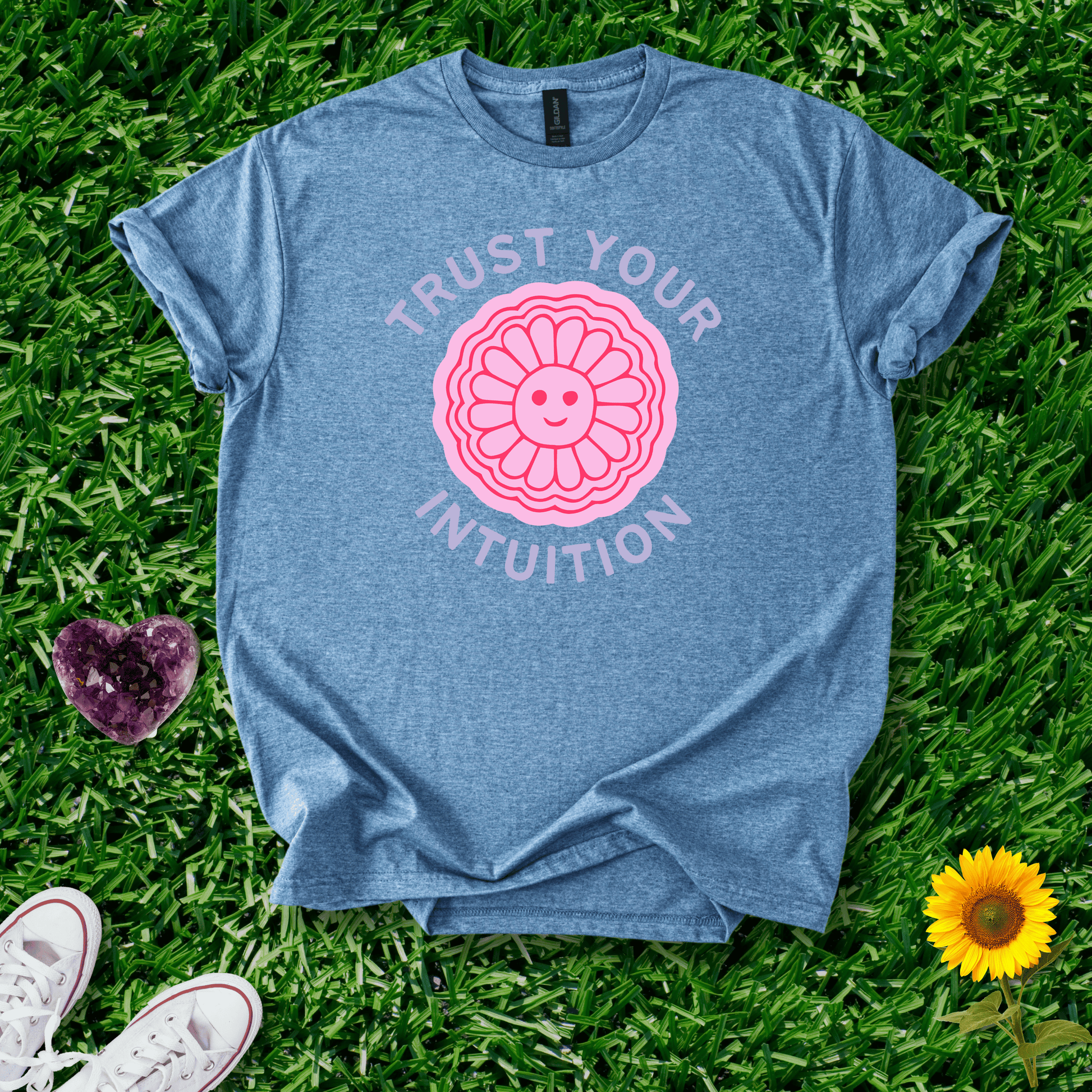 Printify T-Shirt Heather Indigo / S Trust Your Intuition