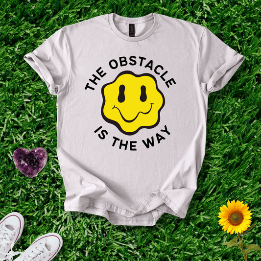 Printify T-Shirt Ice Grey / S The Obstacle Is The Way