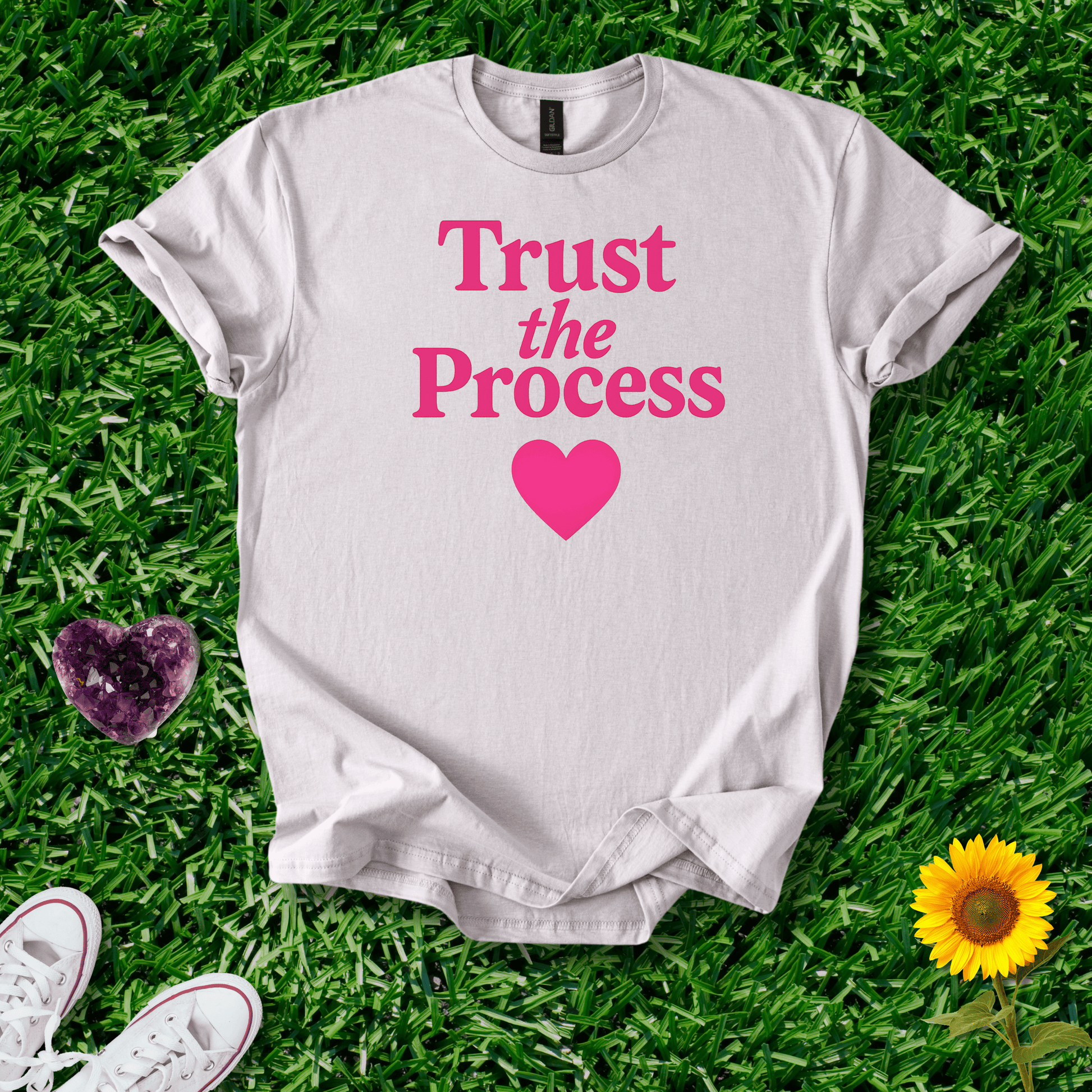 Printify T-Shirt Ice Grey / S Trust the Process