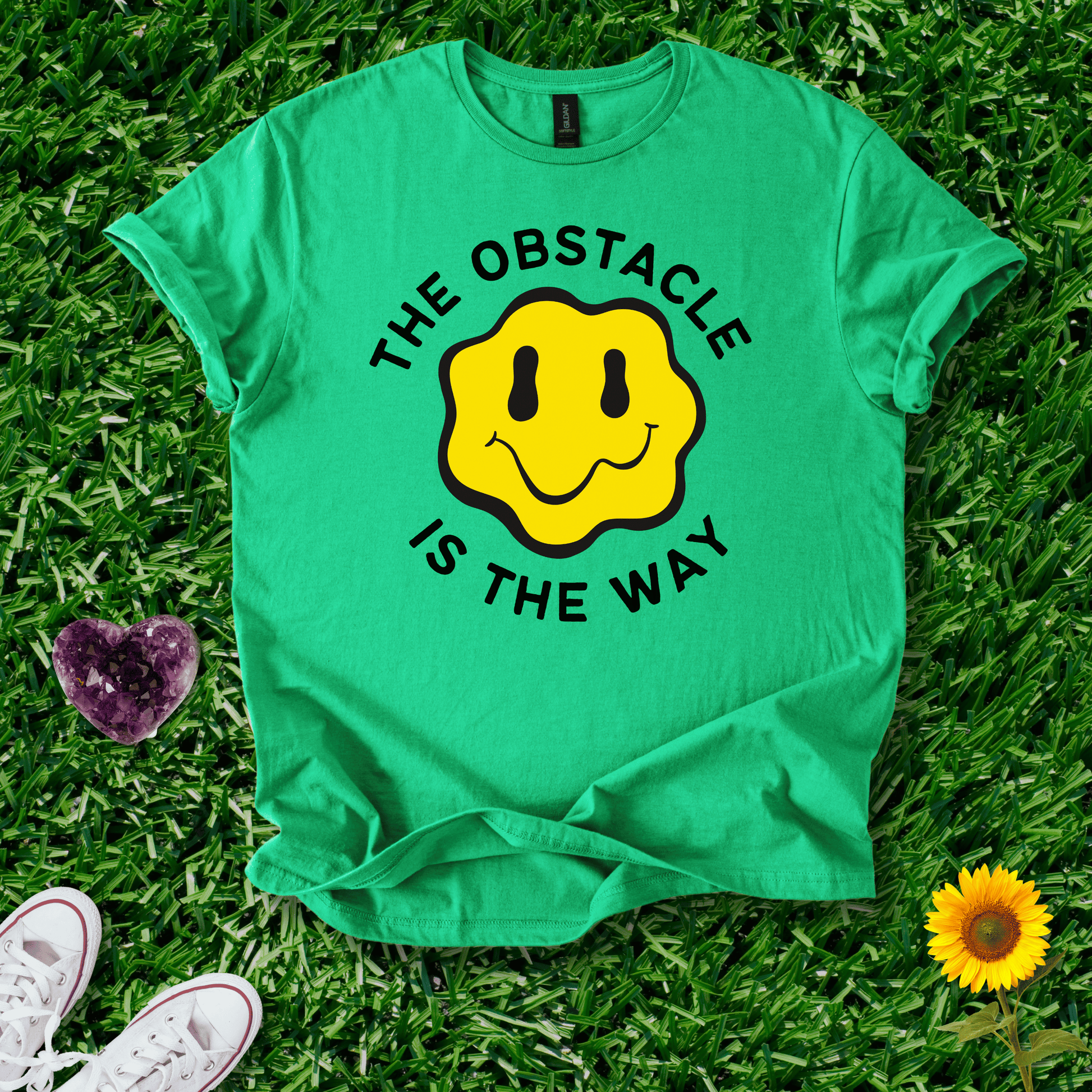 Printify T-Shirt Irish Green / S The Obstacle Is The Way