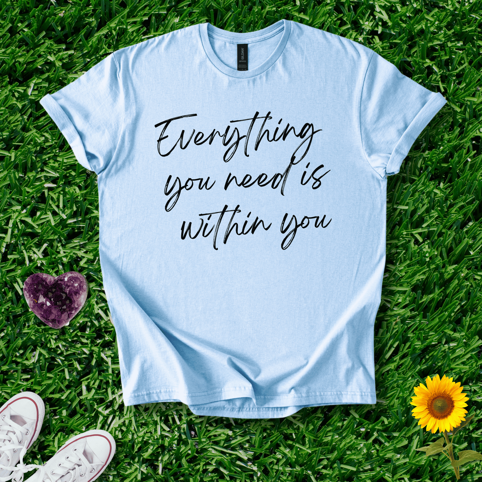 Printify T-Shirt Light Blue / S Everything Is Within You
