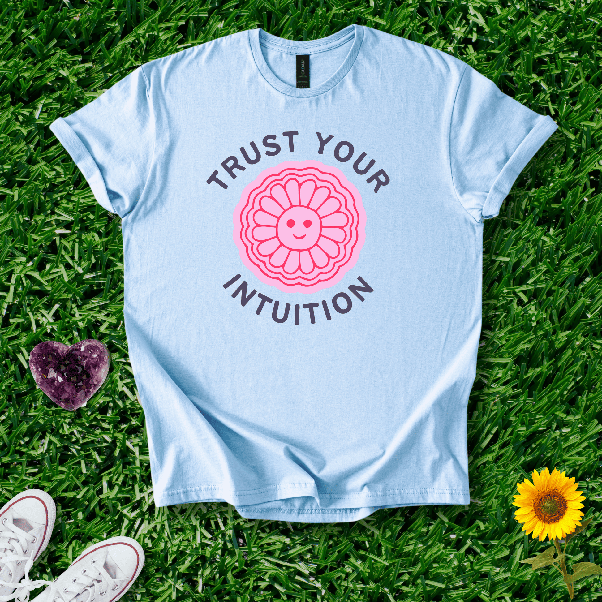Printify T-Shirt Light Blue / S Trust Your Intuition