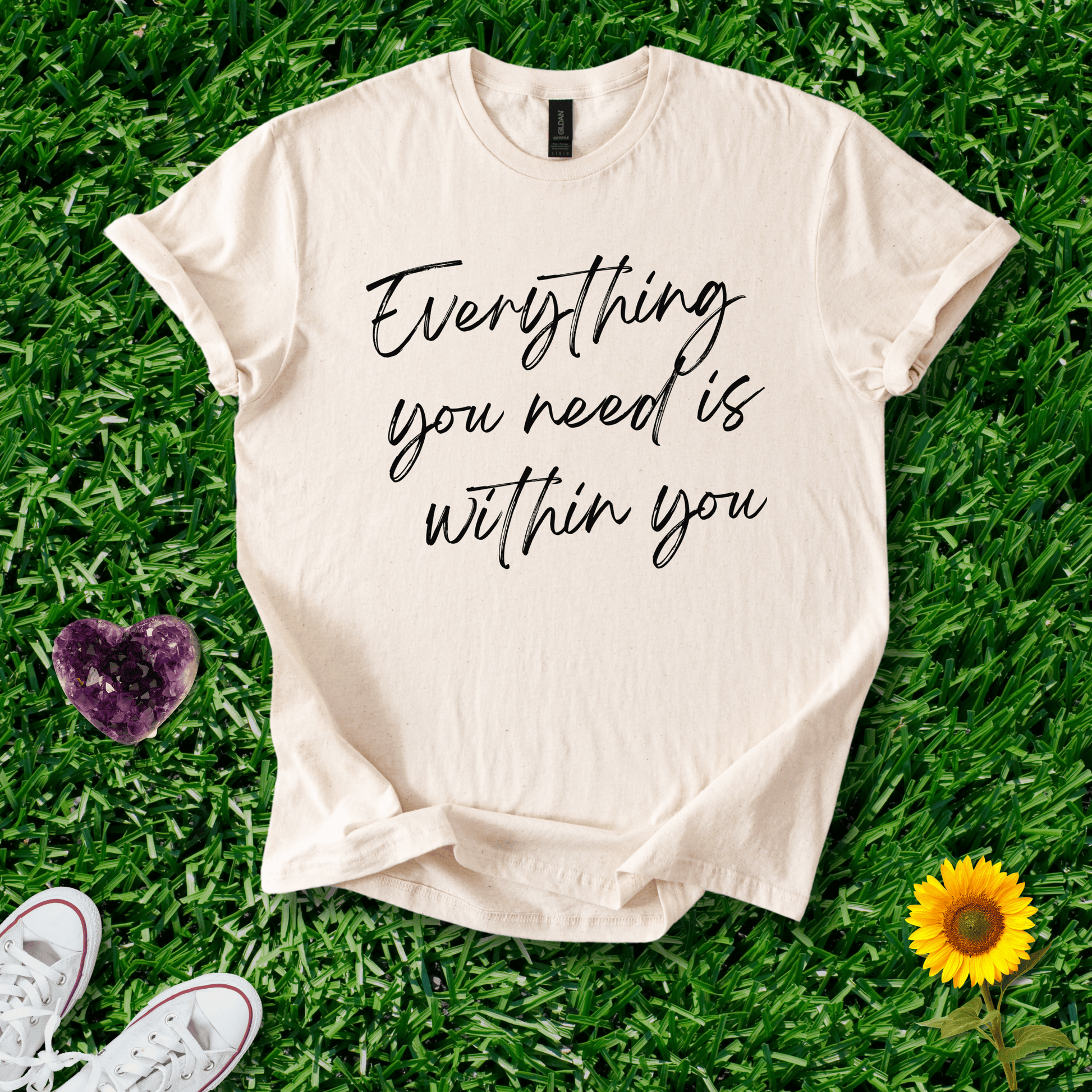 Printify T-Shirt Natural / S Everything Is Within You