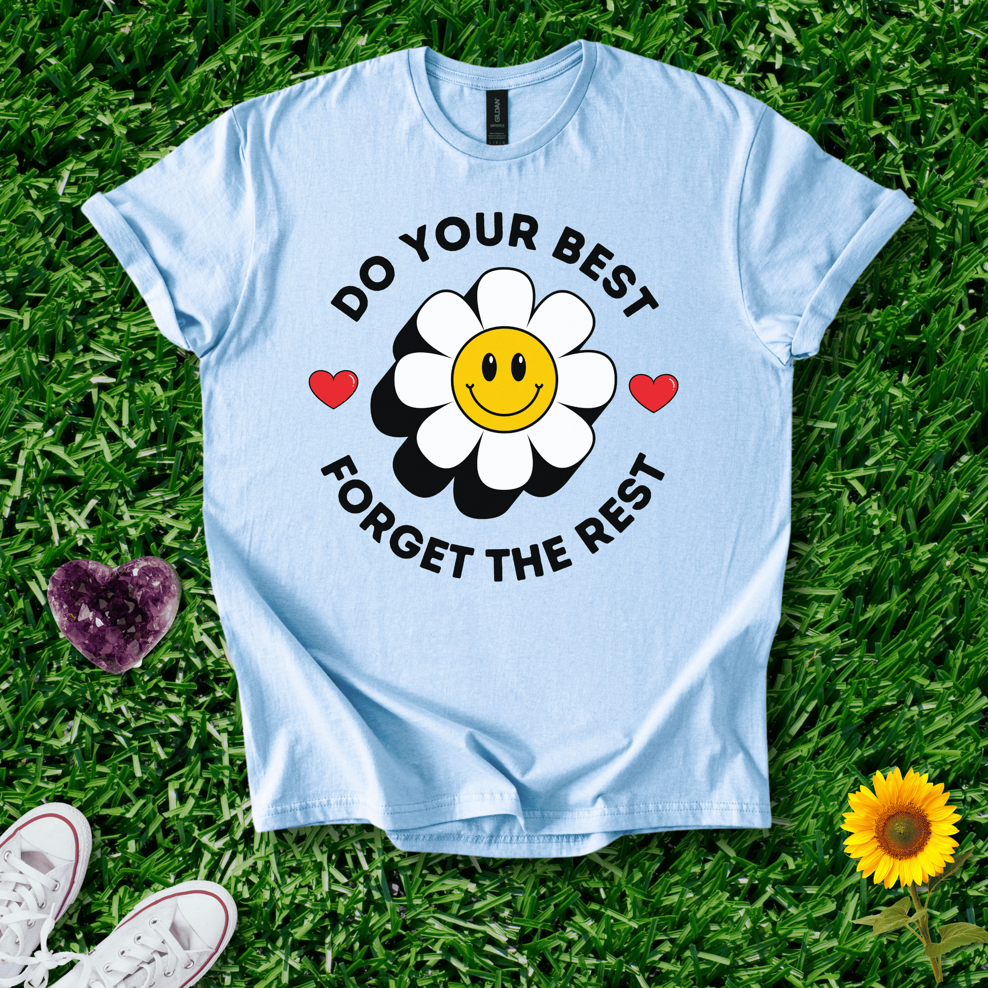 Printify T-Shirt S / Light Blue Do Your Best Forget The Rest