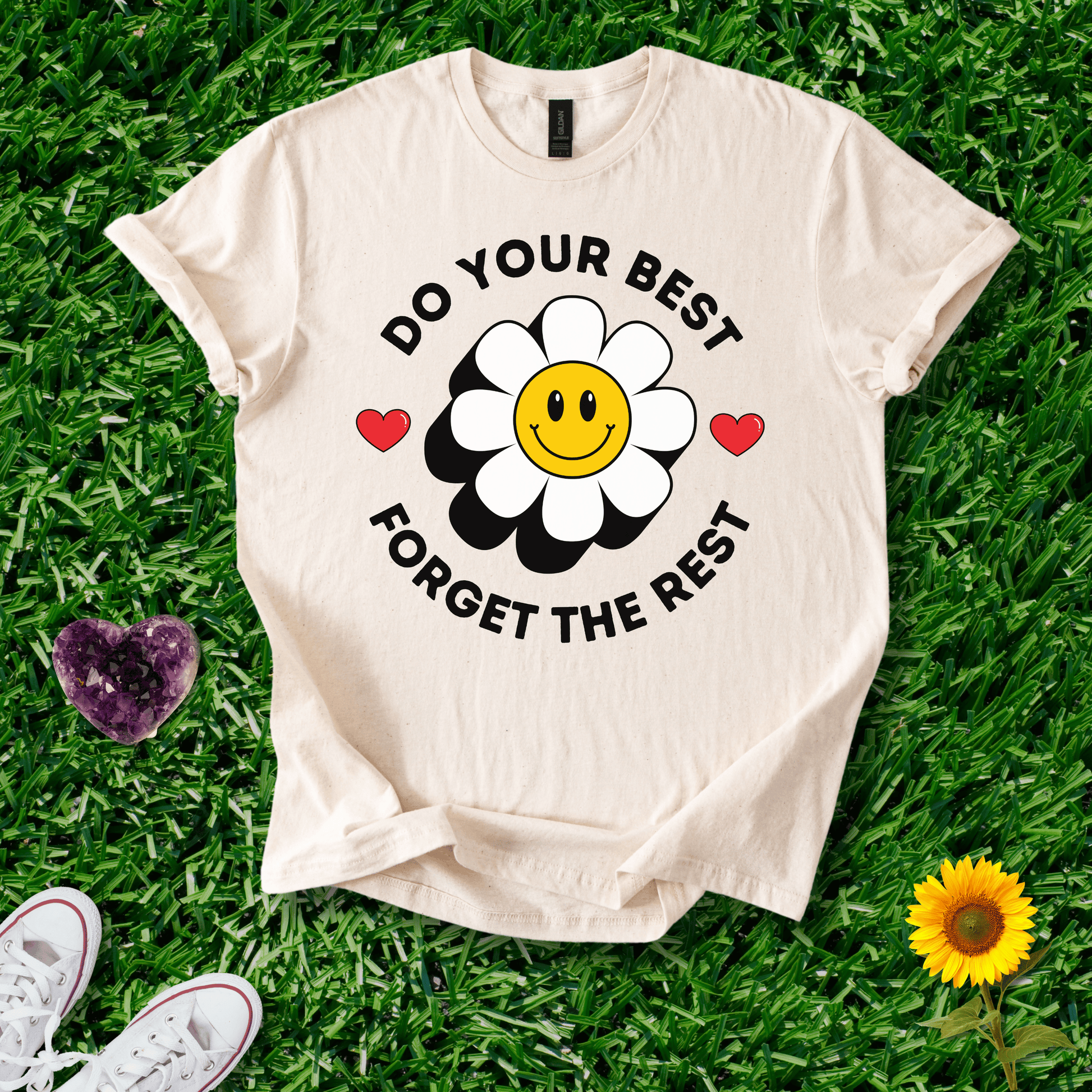 Printify T-Shirt S / Natural Do Your Best Forget The Rest