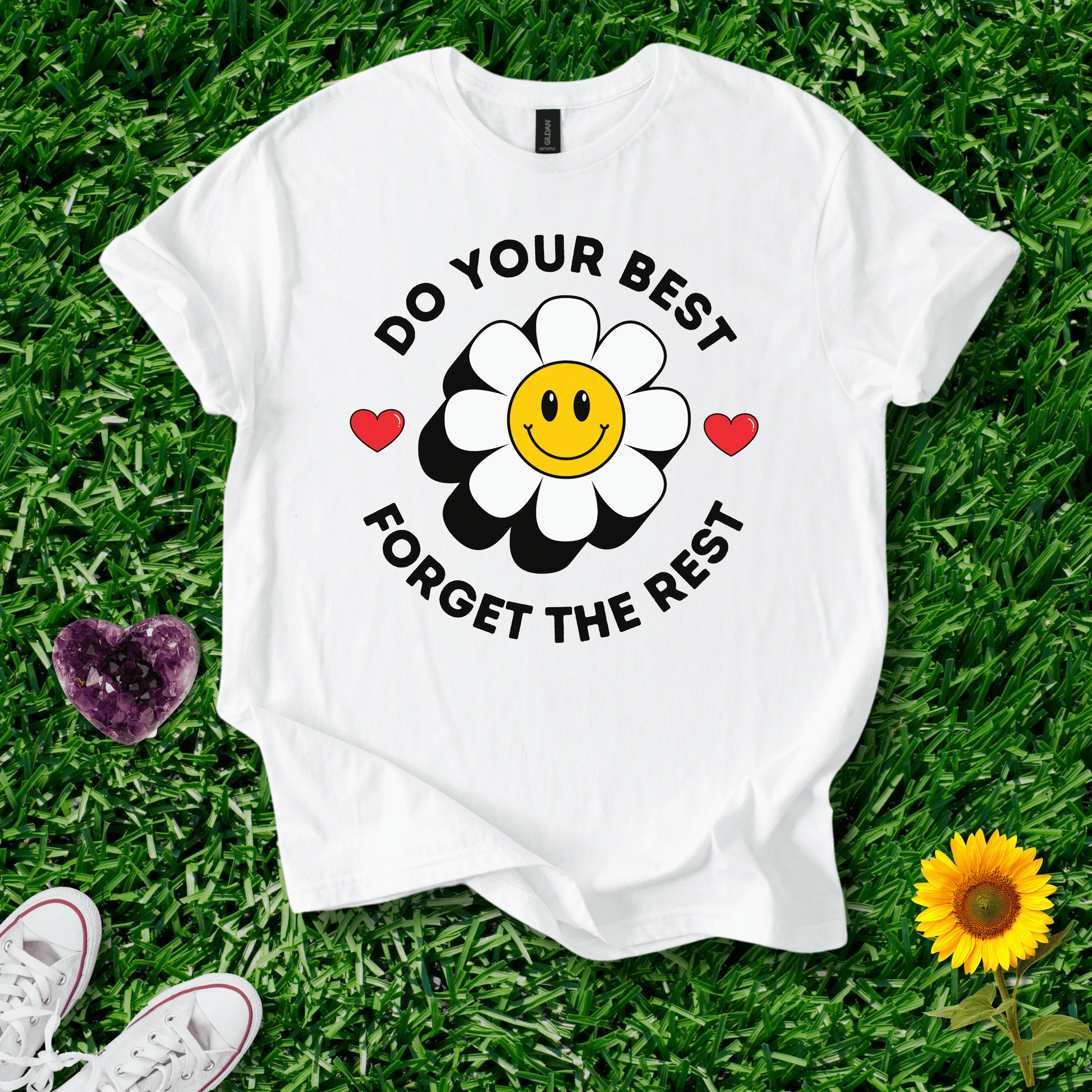 Printify T-Shirt S / White Do Your Best Forget The Rest