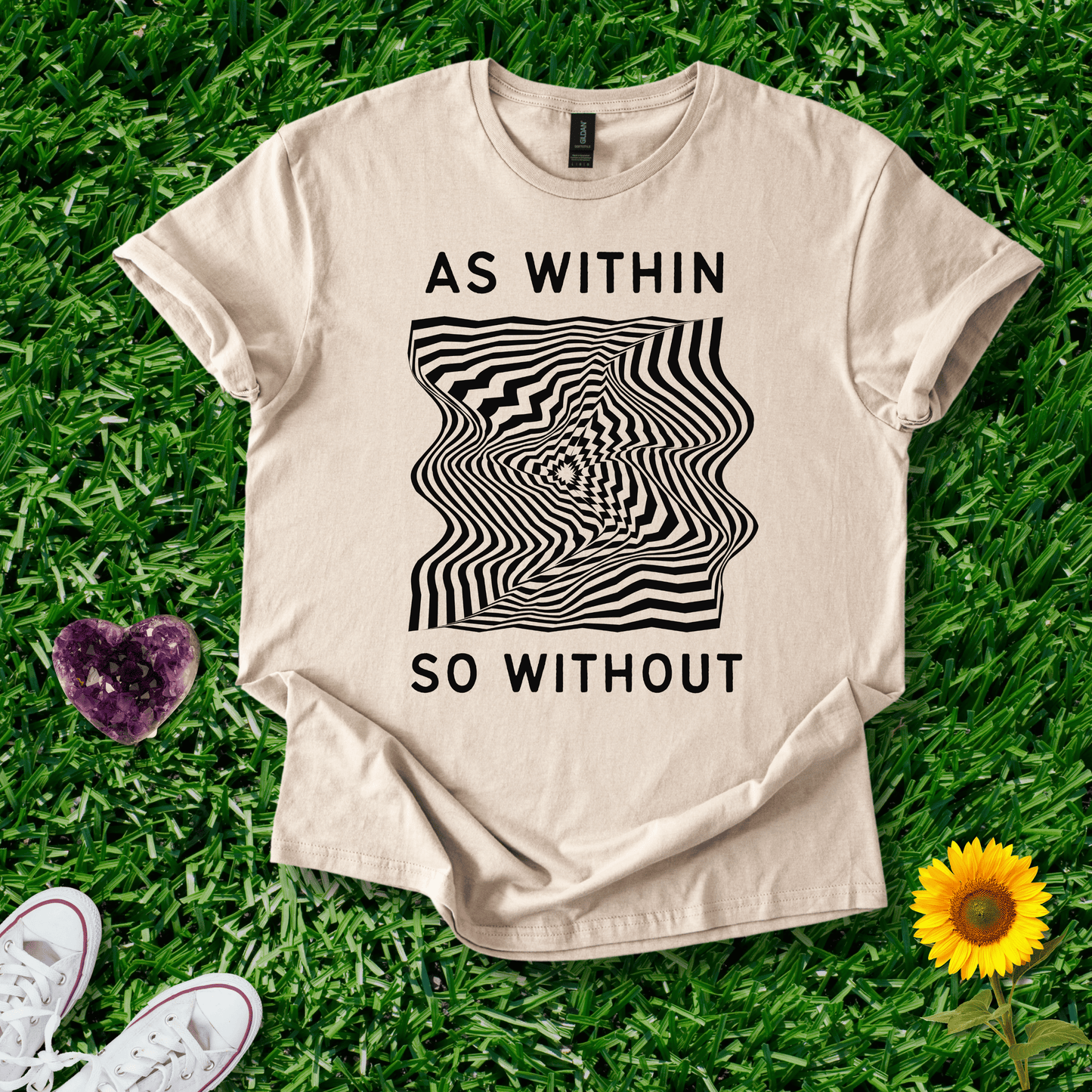 Printify T-Shirt Sand / S As Within So Without