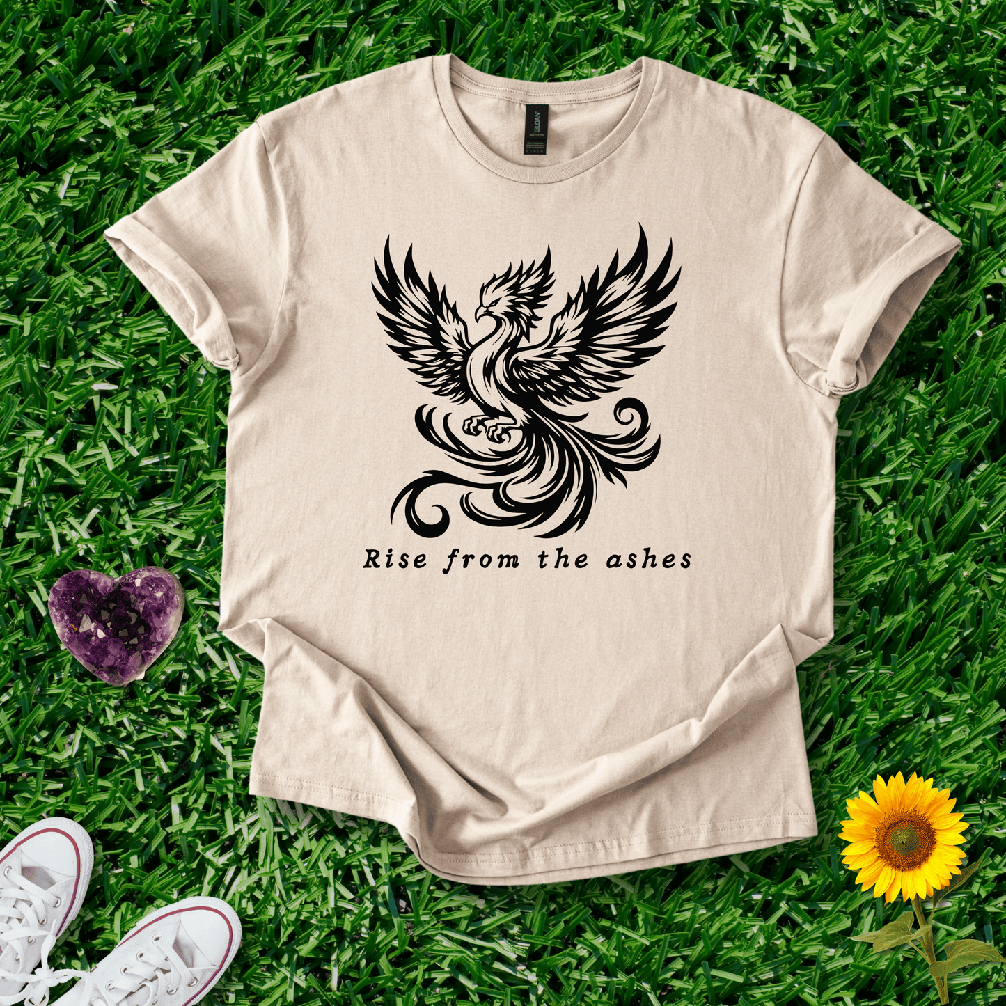 Printify T-Shirt Sand / S Rise From The Ashes