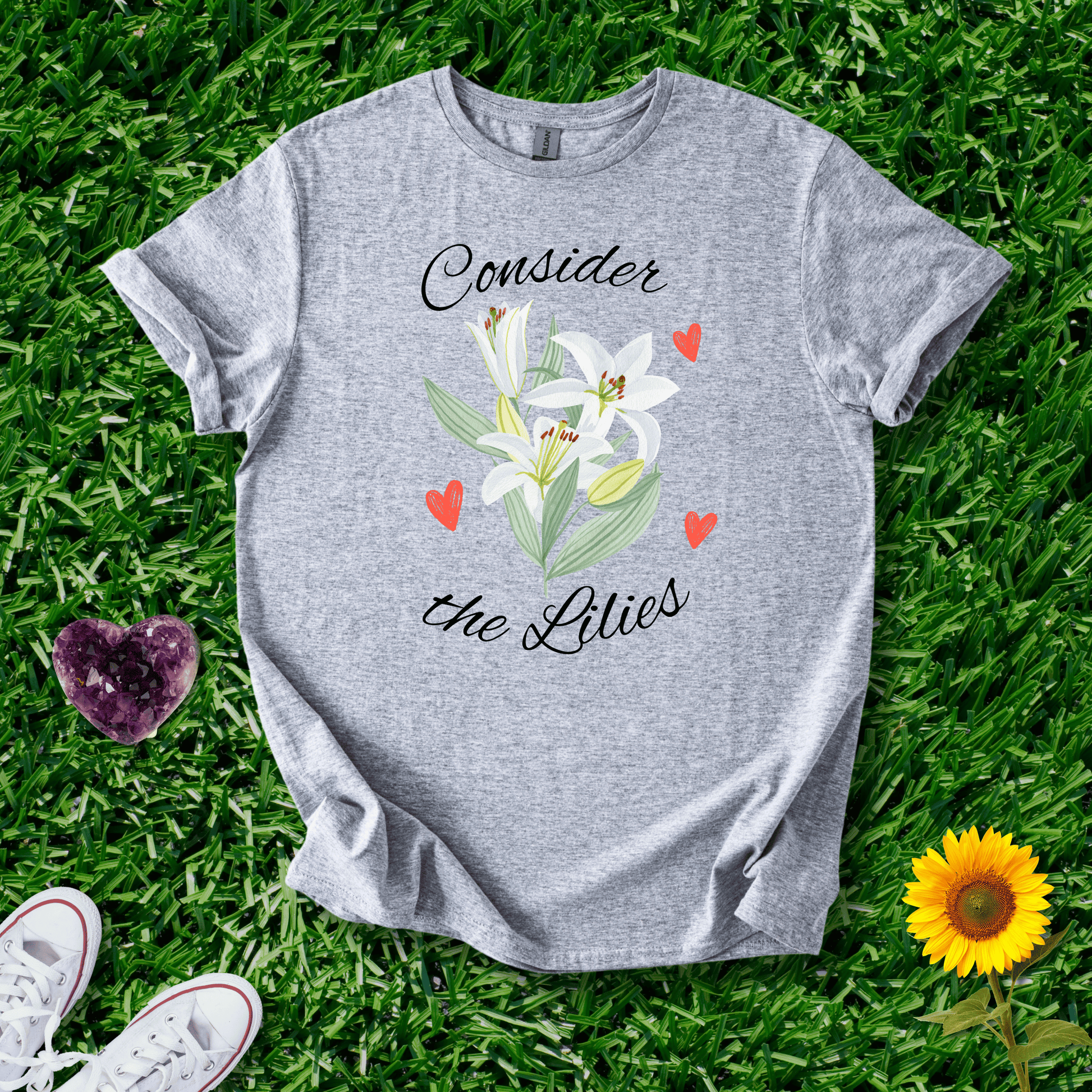 Printify T-Shirt Sport Grey / S Consider the Lilies