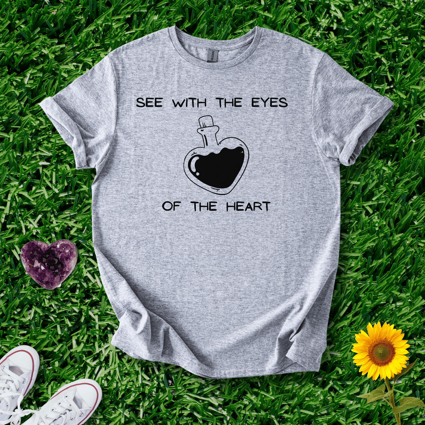 Printify T-Shirt Sport Grey / S Eyes Of The Heart