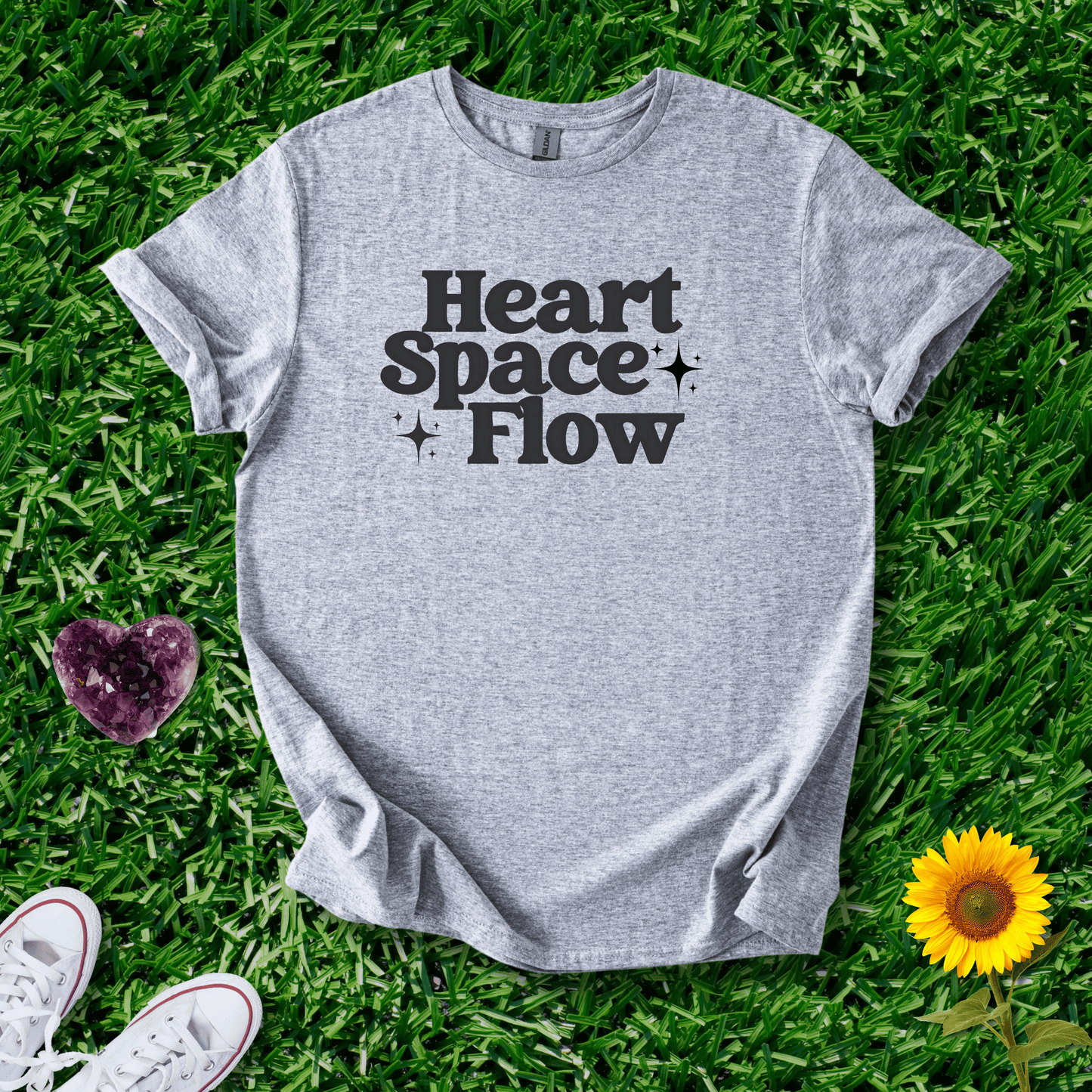 Printify T-Shirt Sport Grey / S Heart Space Flow