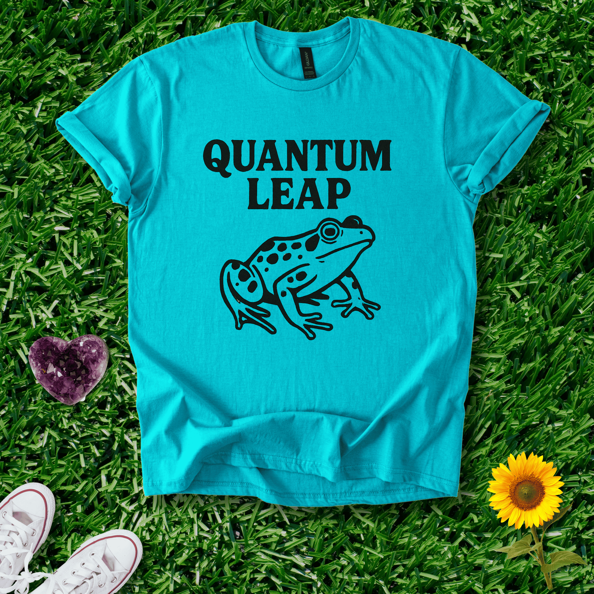 Printify T-Shirt Tropical Blue / S Quantum Leap Frog