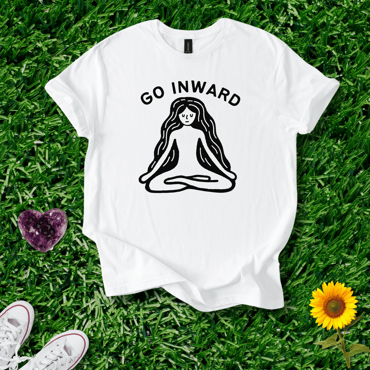 Printify T-Shirt White / S Go Inward