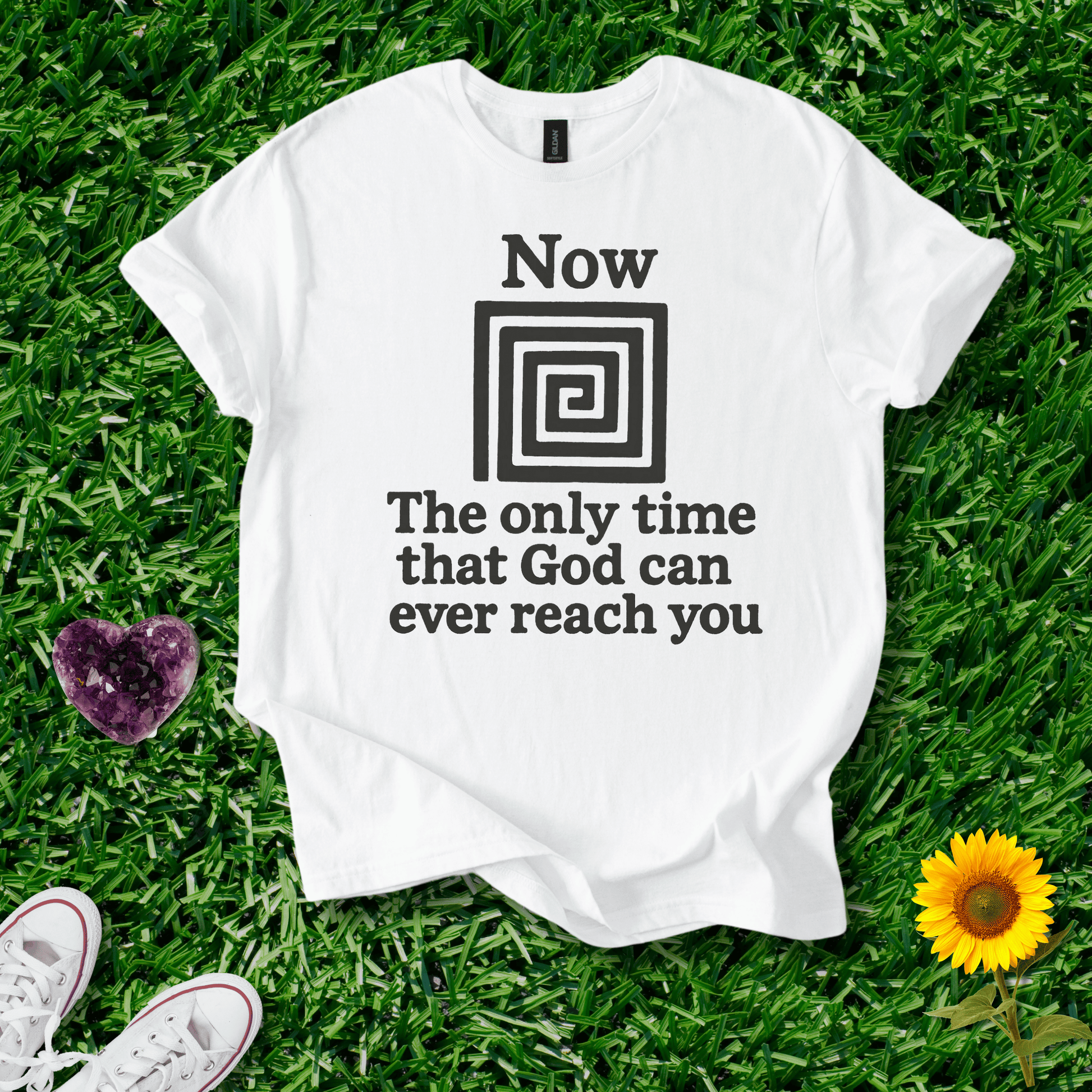 Printify T-Shirt White / S God Is Now