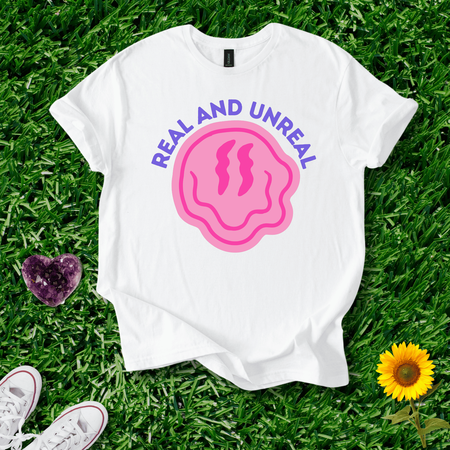 Printify T-Shirt White / S Real and Unreal