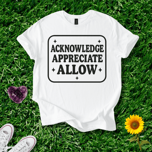 Appreciate Acknowledge Allow